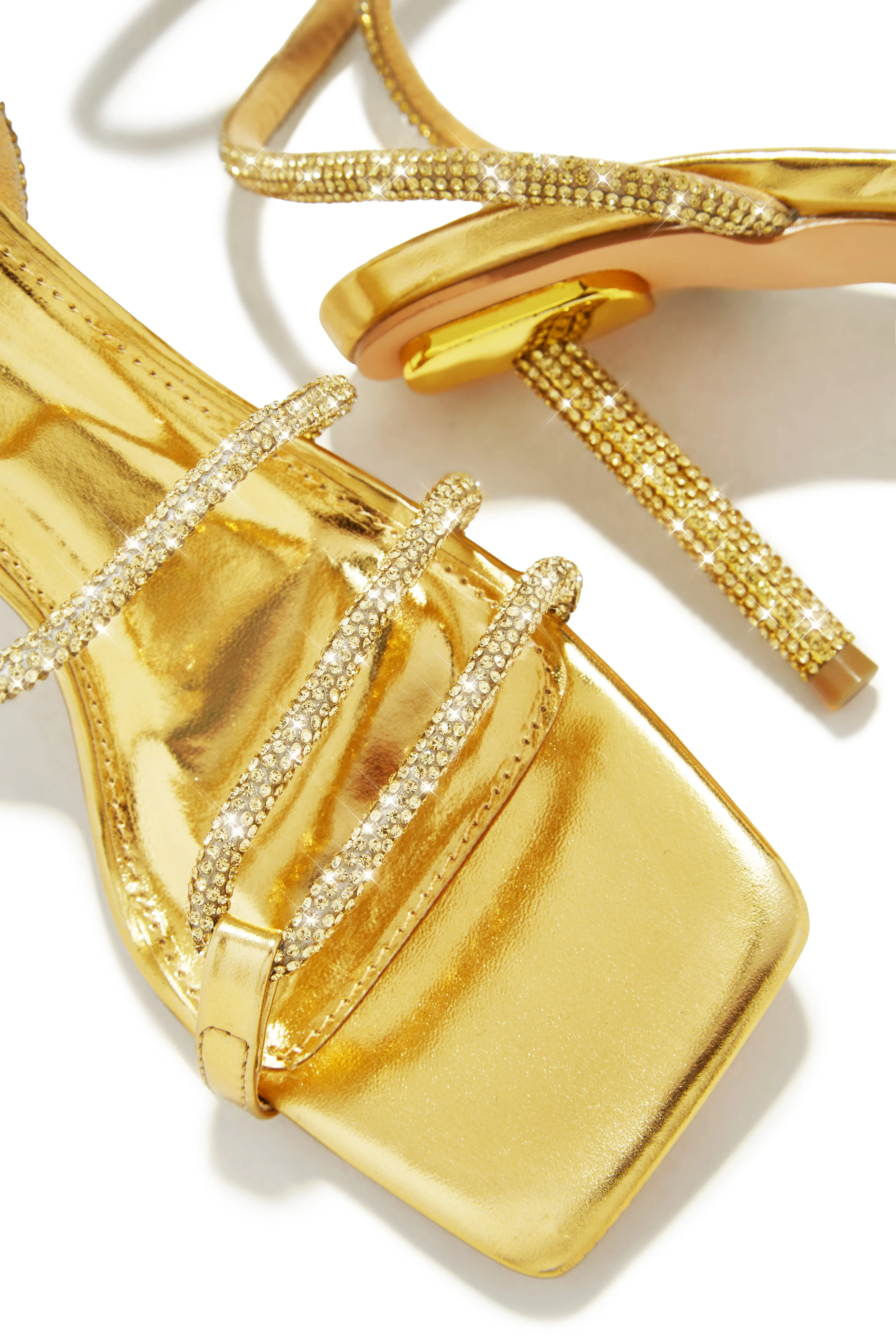 Ayiana Embellished Heels - Gold