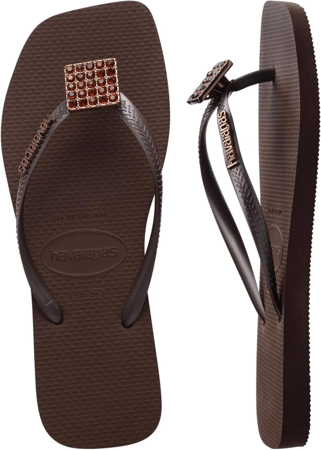 Havaianas for Women - Slim Square Crystal Elegance Flip Flop