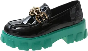 Loafers for Women Stylish Women's Casual Leather Flat Shoes Black Red Comfortable Footwear