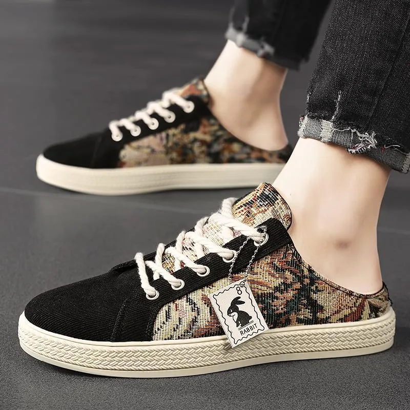 Men Trendy Sneaker, Comfortable Non-Slip Rubber Sole Slippers, Spring and Summer Footwear, Suitable for Outdoors, Work
