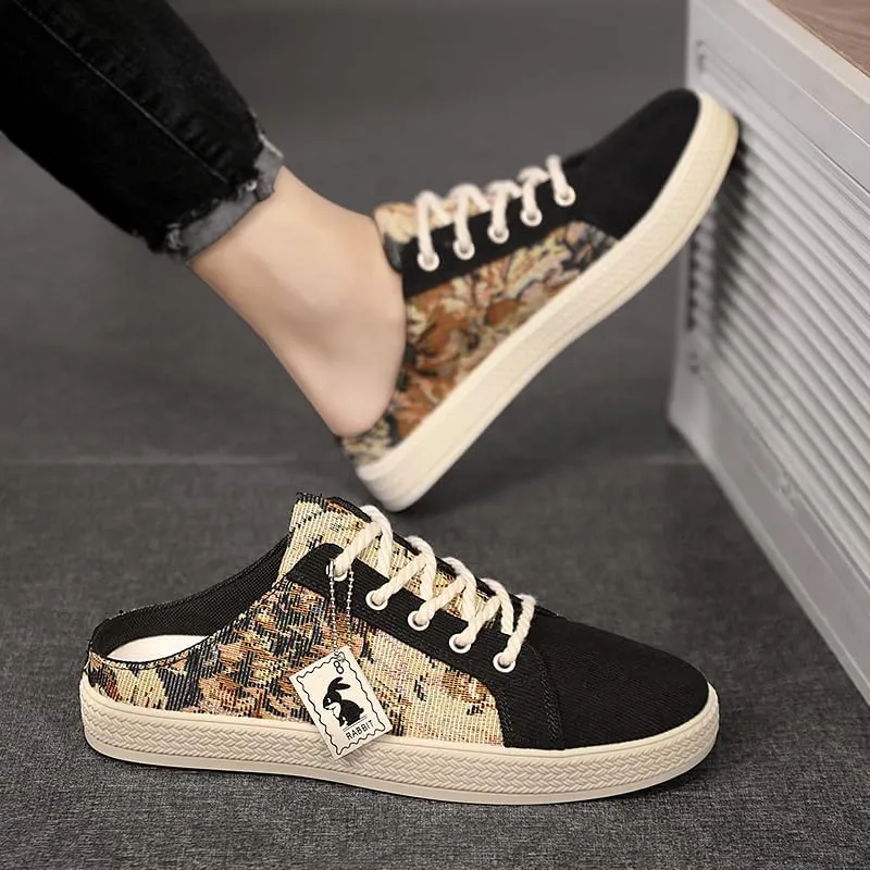 Men Trendy Sneaker, Comfortable Non-Slip Rubber Sole Slippers, Spring and Summer Footwear, Suitable for Outdoors, Work