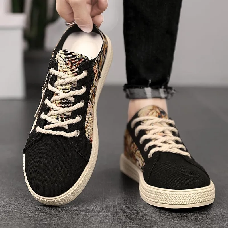 Men Trendy Sneaker, Comfortable Non-Slip Rubber Sole Slippers, Spring and Summer Footwear, Suitable for Outdoors, Work