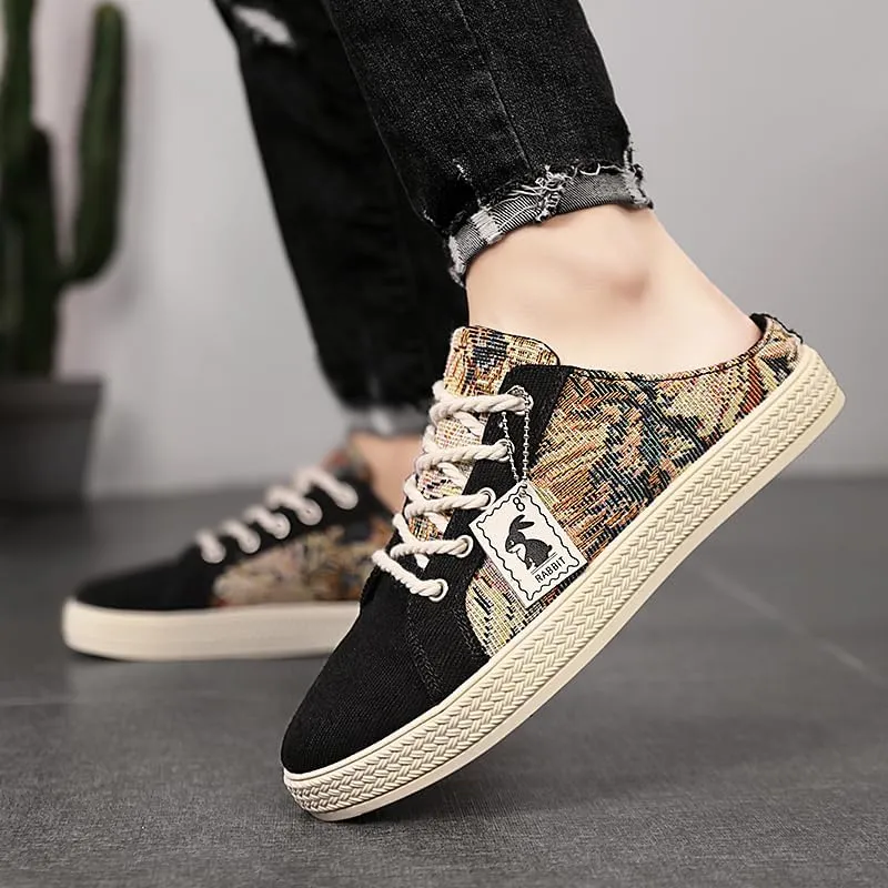 Men Trendy Sneaker, Comfortable Non-Slip Rubber Sole Slippers, Spring and Summer Footwear, Suitable for Outdoors, Work