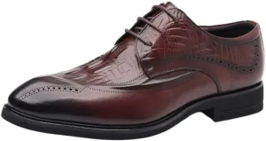 Men's Leather Oxford Business Dress Shoes Formal Comfortable Loafers Classic Pointed Toe Wedding Office Casual Work Footwear