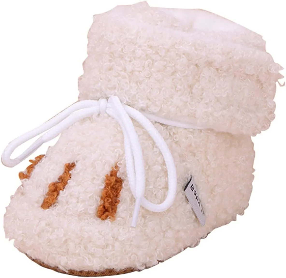 Newborn Fleece Slippers Soft Sole Ankle Boooties Newborn Cozy Winter Warm Socks Non-Slip Infant Toddler Crib Shoes