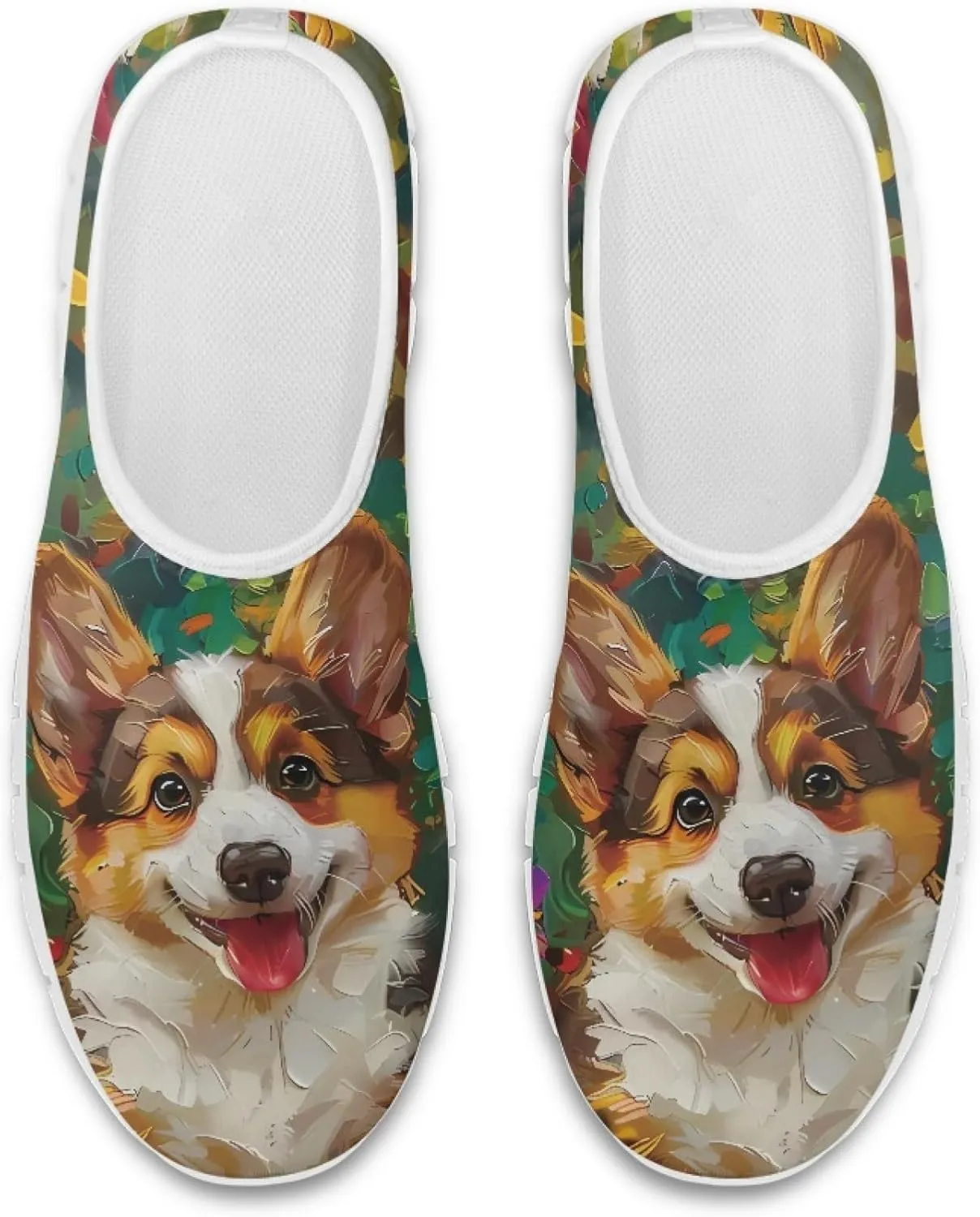 Trendy Print Womens Shoes Slip-on Walking Shoes Sneakers Breathable Mesh Casual Footwear