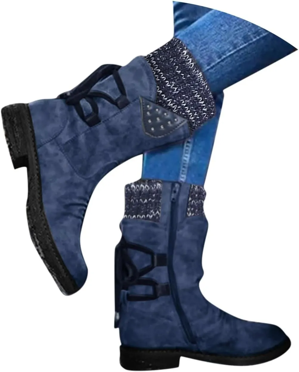 Women's Snow Winter Boots Mid Calf Warm Faux Fur Lined Lace Up Anti-slip Outdoor Boots Women's Snow Boots