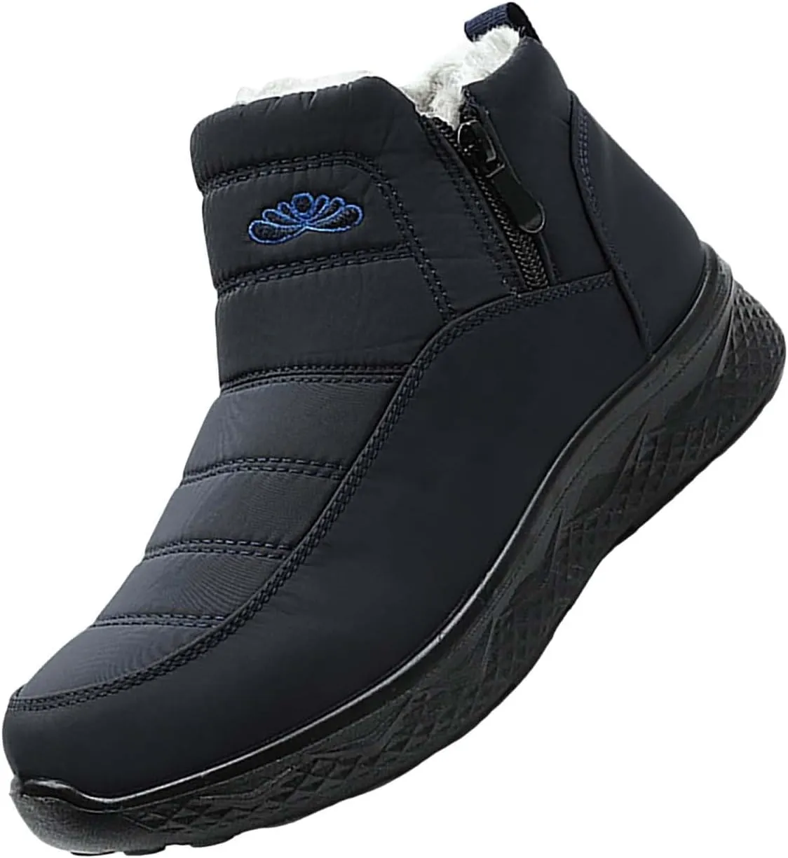 Womens Winter Boots with Zipper Adults Snow Booties Womens Mens Shoes Slip On Barefoot Shoes Grounded Footwear Hiking Mens Running Shoes Mens Winter Booties